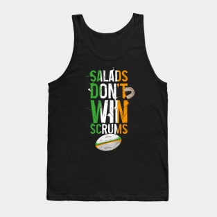 Funny rugby shirt, Ireland / Salads don't win scrums Tank Top